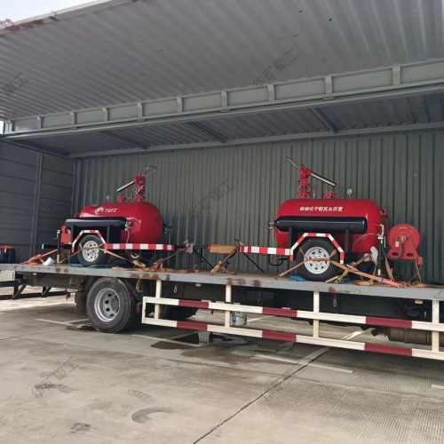 華礦集團(tuán)一批移動式干粉滅火裝置發(fā)往陜西